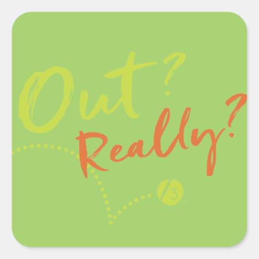 ライン3アウト？本当に？シール スクエアシール (正面)