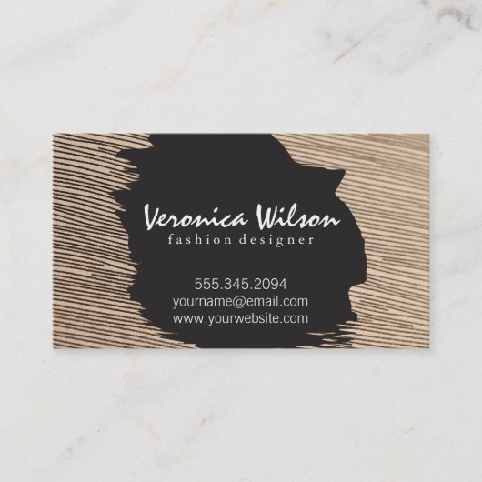 ライン・スレッディング付きファブリック 名刺 (正面)