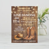 ライン・ダンシング・クラス・フライヤー、カントリー・ダンス・プログラム・アド 招待状 (スタンド正面)