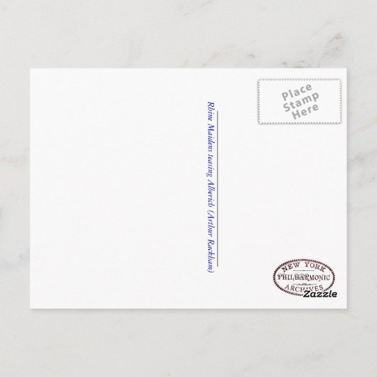 ライン・メイデンズとアルバリッヒのはがき ポストカード (裏面)