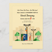 ライン·ワーカーの除·売却パーティー 招待状 (正面/裏面)