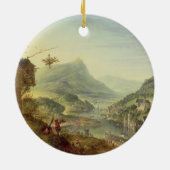 ライン(59649の組)の全景 セラミックオーナメント (裏面)