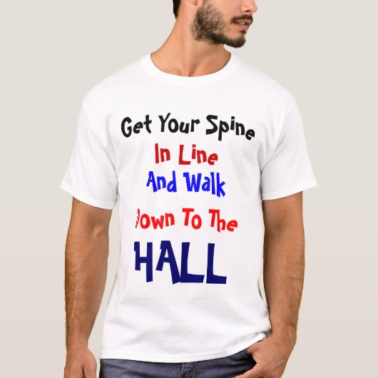 ラインTシャツの脊柱 Tシャツ (正面)