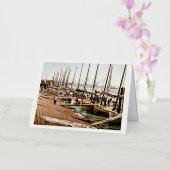 ライヴニューオーリンズ1900でオイスタースモックス 箔グリーティングカード (蘭)