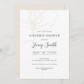 ライ図解入りの、写真付きのンアートのランジェリー 招待状 (正面/裏面)