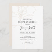 ライ図解入りの、写真付きのンアートブライダル昼食会への招待 招待状 (正面/裏面)