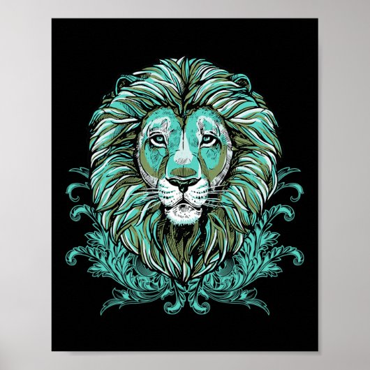 ライ威厳のあるオンマネ詳細芸術 – Lions Are The Be ポスター (正面)