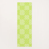 ライ市松模様にム・グリーンとホワイトでの愛 ヨガマット (裏面)