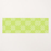 ライ市松模様にム・グリーンとホワイトでの愛 ヨガマット (正面(横))