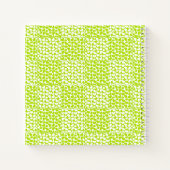 ライ市松模様にム・グリーンとホワイト・モノグラムの愛 ノートブック (裏面)