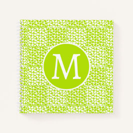 ライ市松模様にム・グリーンとホワイト・モノグラムの愛 ノートブック