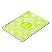 ライ市松模様にム・グリーンとホワイト・モノグラムの愛 ノートブック (左側)