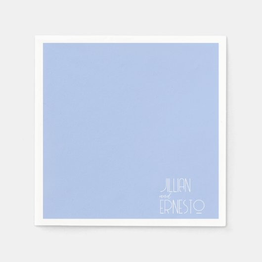 ライ無地のトブルーリリー・オブ・ザ・バレーカスタム スタンダードカクテルナプキン (正面)