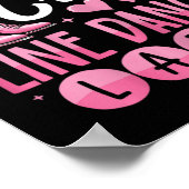 ライ熱狂するンダンスレディーライン踊り ポスター (角)