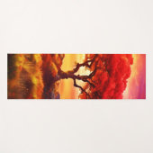 ライ白熱［赤熱］光を放つフアートの木 ヨガマット (正面(横))