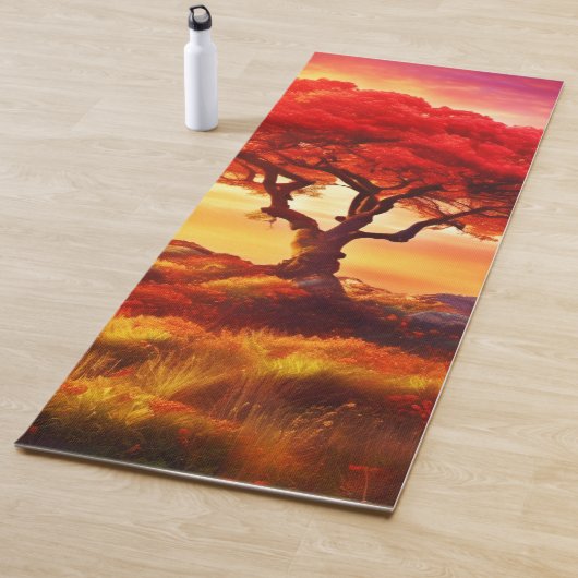 ライ白熱［赤熱］光を放つフアートの木 ヨガマット (インサイチュ)