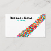 ライ素晴らしンカラフルアイスクリームを振りかける 名刺 (正面)