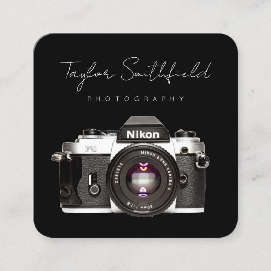 ライ素晴らしンフィルムカメラ写真用名刺 スクエア名刺 (正面)