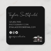 ライ素晴らしンフィルムカメラ写真用名刺 スクエア名刺 (裏面)