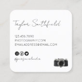 ライ素晴らしンフィルムカメラ写真用名刺 スクエア名刺 (裏面)