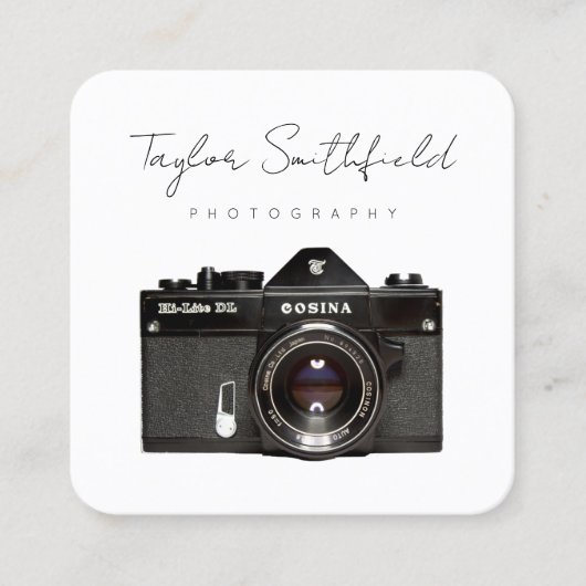 ライ素晴らしンフィルムカメラ写真用名刺 スクエア名刺 (正面)