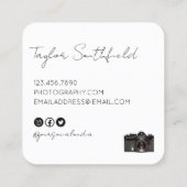 ライ素晴らしンフィルムカメラ写真用名刺 スクエア名刺 (裏面)