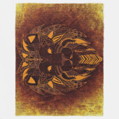 ライ素朴オン頭 フリースブランケット (正面)