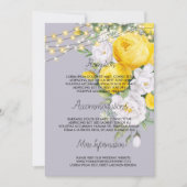 ライ素朴トイエローフローラ結婚式 招待状 (正面)