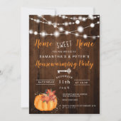 ライ素朴トフローラカボチャ引っ越し祝いパーティーパーティー 招待状 (正面)