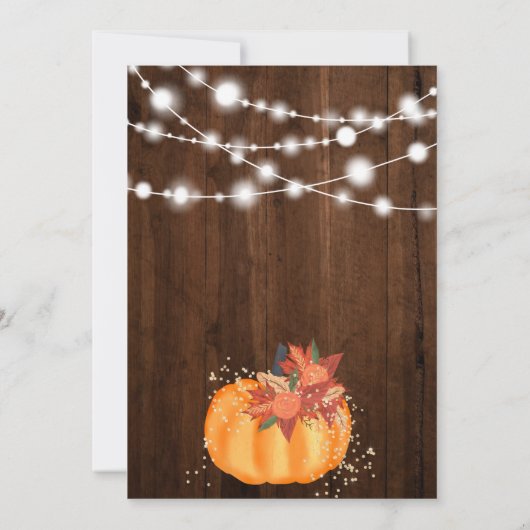 ライ素朴トフローラカボチャ引っ越し祝いパーティーパーティー 招待状 (裏面)