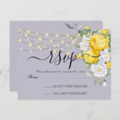 ライ素朴ト黄色フローラRSVP ポストカード (正面/裏面)