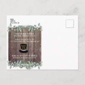 ライ素朴ト&ウッド新年のパーティー インビテーションポストカード (裏面)