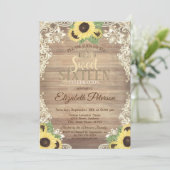 ライ素朴ト、ティアラ、レースヒマワリ甘い16パーティー 招待状 (スタンド正面)