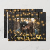 ライ素朴ト・バ救ン・ウドの写真結婚日付 案内ポストカード (正面/裏面)