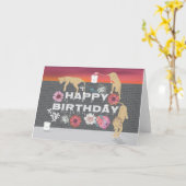 『ライ絵画オンズ』の折り畳みグリーティングカード カード (黄色い花)