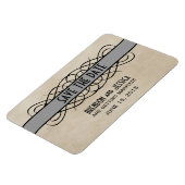 ライ縁どフSave the Date Magnets, Gray マグネット (左側)