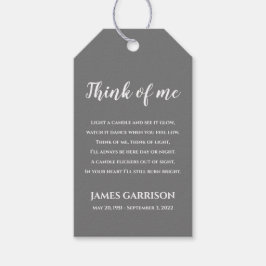 ライ考えフローソクのグレーお祝い ギフトタグ