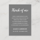 ライ考えフローソクのグレーお祝い プレイスカード (正面)