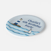 ライ航海のトハウスシーンカスタム誕生日 ペーパープレート (アングル)