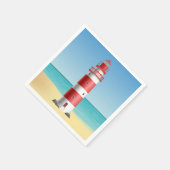 ライ航海のトハウスビーチ結婚式ブライダルシャワー スタンダードカクテルナプキン (角)