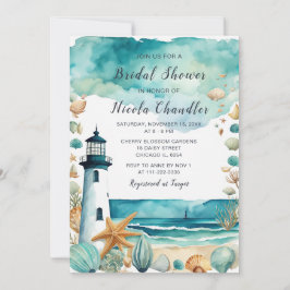 ライ航海のトハウスブライダルシャワー 招待状