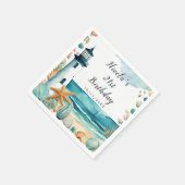 ライ航海のトハウス誕生日 スタンダードカクテルナプキン (角)