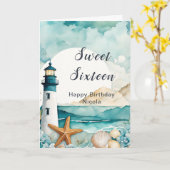 ライ航海のトハウスSweet sixteen誕生日 カード (黄色い花)