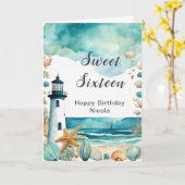 ライ航海のトハウスSweet sixteen誕生日 カード (黄色い花)