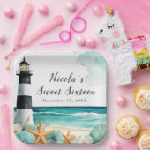 ライ航海のトハウスSweet sixteen誕生日 ペーパープレート (パーティー)