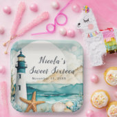 ライ航海のトハウスSweet sixteen誕生日 ペーパープレート (パーティー)