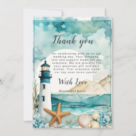 ライ航海のトハ結婚ウス サンキューカード