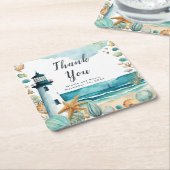 ライ航海のトハ結婚ウス スクエアペーパーコースター (アングル)