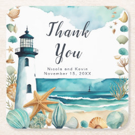 ライ航海のトハ結婚ウス スクエアペーパーコースター