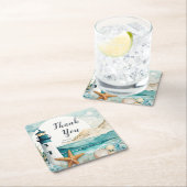 ライ航海のトハ結婚ウス スクエアペーパーコースター (インサイチュ)